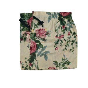 2 Nordic House Designs Floral Print Chintz Cotton Drawstring Bag Vintage